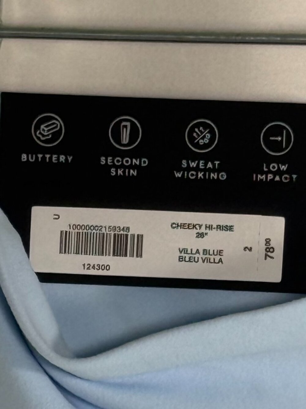 Aritzia New with Tags Cheeky Infinite High Rise Legging Villa Blue Sz 2 MSRP $78 - Picture 7 of 8